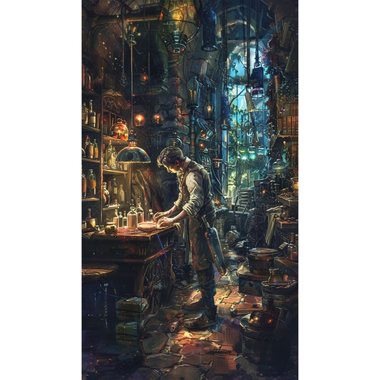 Mechanical House - Full Round Drill Diamond Painting 40*70CM