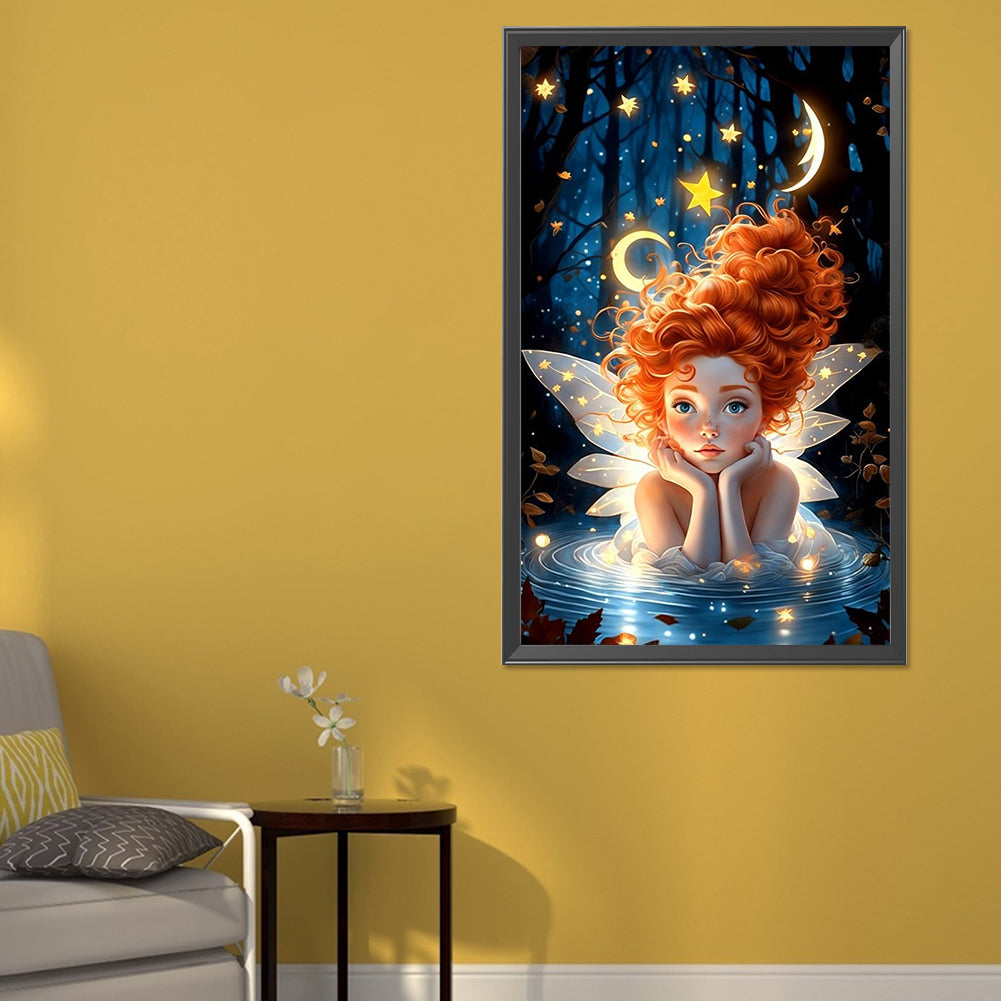 Moon Elf Girl - Full Round Drill Diamond Painting 40*65CM