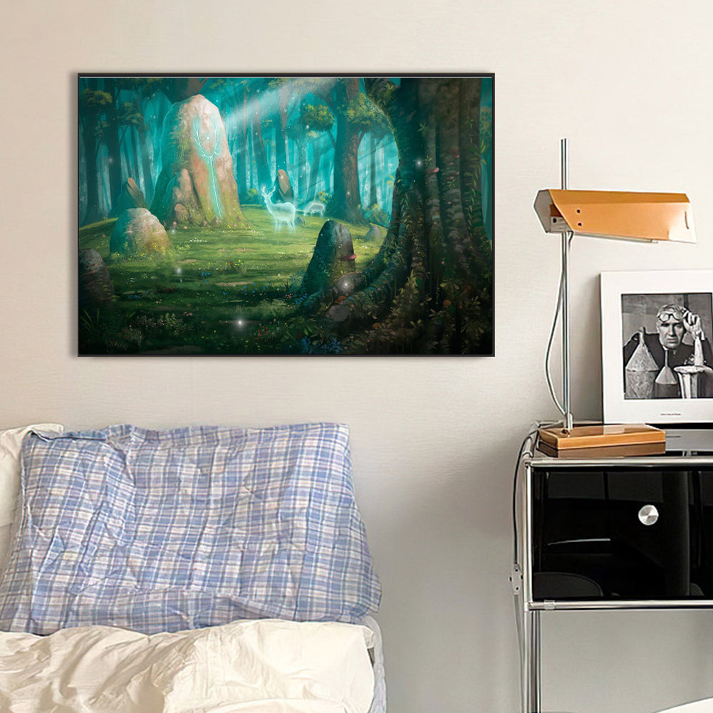 Deer World - Full AB Square Drill Diamond Painting 60*40CM