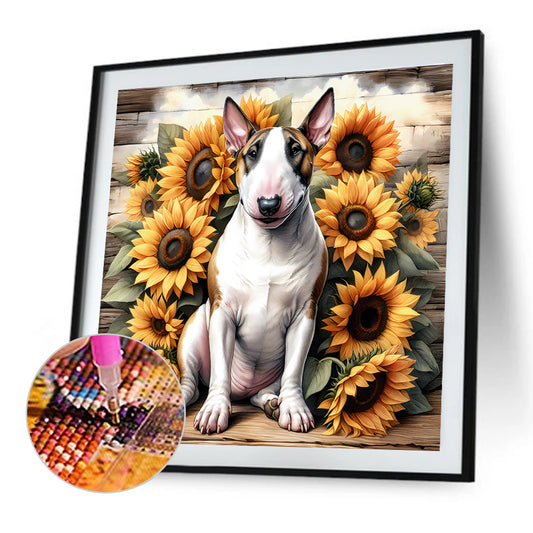 Bull Terrier - Full Round Drill Diamond Painting 40*40CM