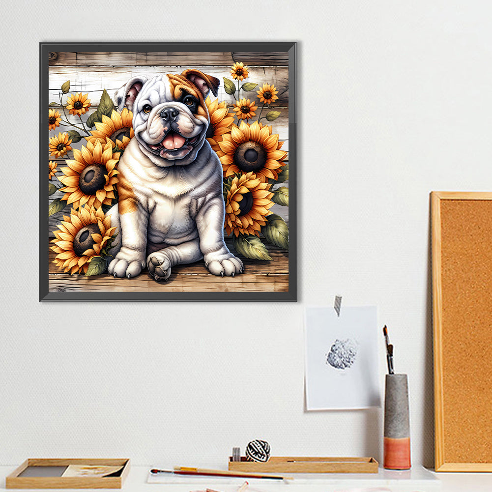 Pug - Full Round Drill Diamond Painting 40*40CM
