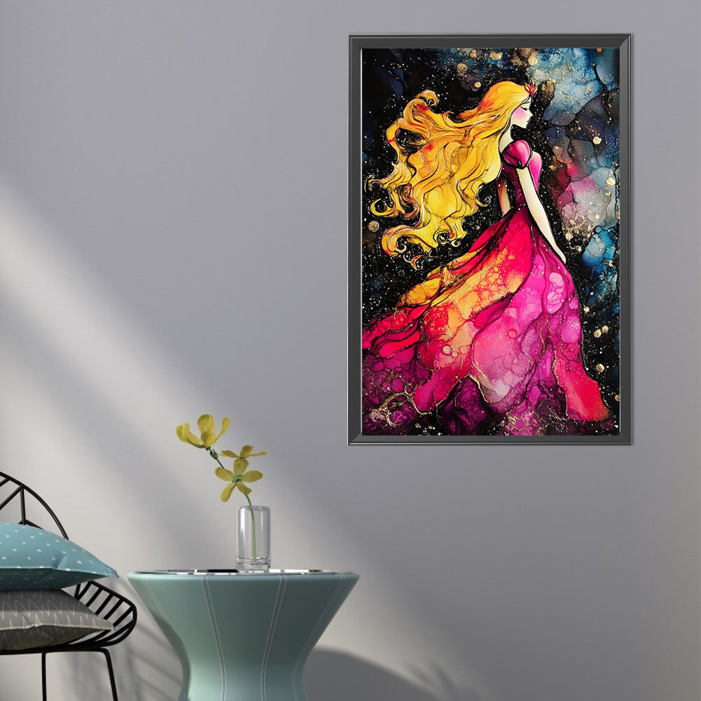 Blonde Princess - Full AB Round Drill Diamond Painting 40*60CM