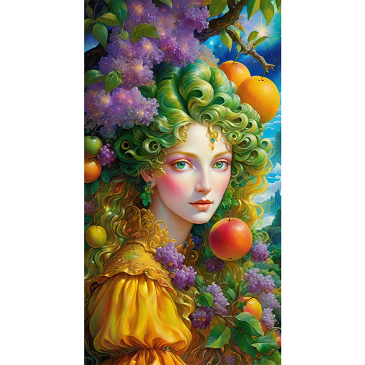 Vintage Girl - Full Round Drill Diamond Painting 40*70CM