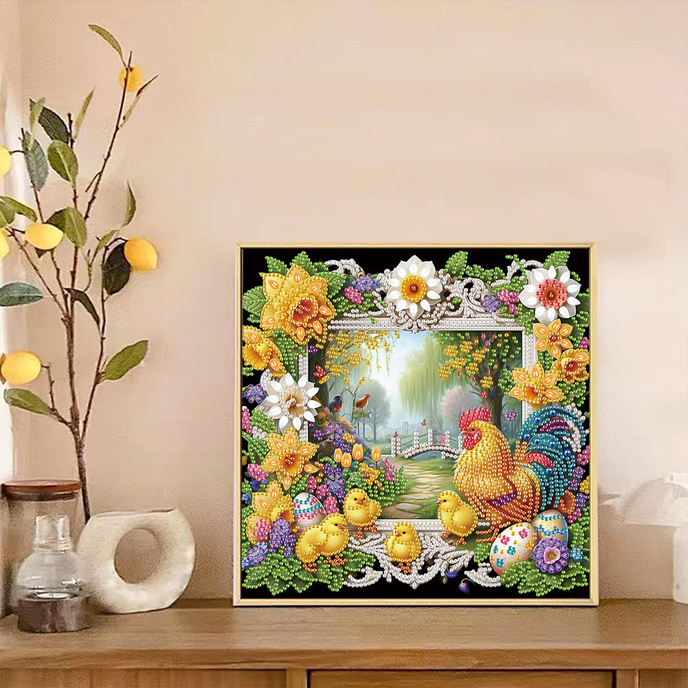 Easter Egg Chick - Special Shaped Drill Diamond Painting 30*30CM