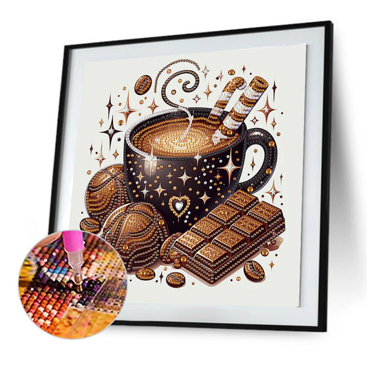 Coffee Dessert - Special Shaped Drill Diamond Painting 30*30CM