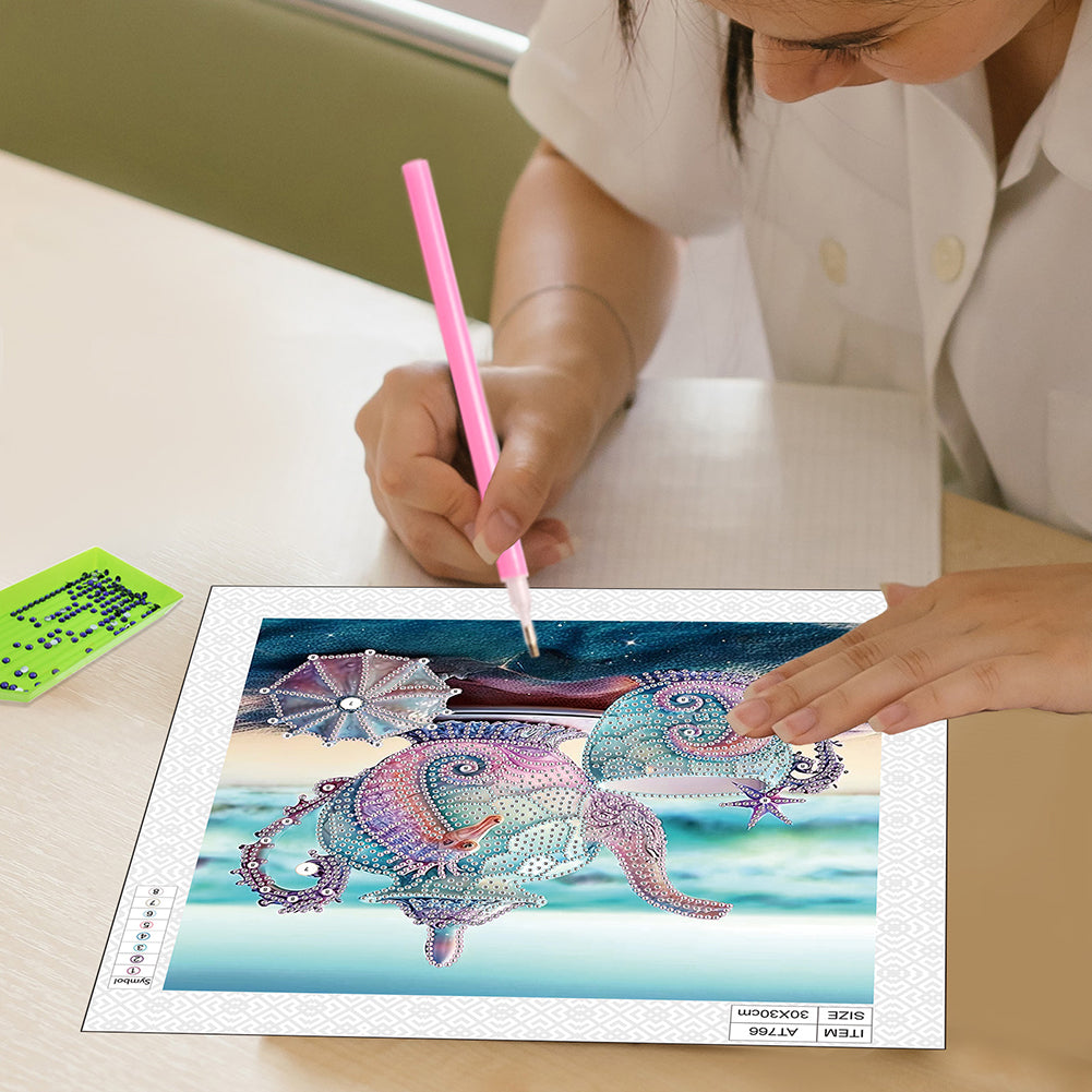 Beach Shell Tea Set - Special Shaped Drill Diamond Painting 30*30CM