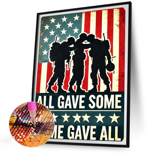 Union Flag Soldier - Full Round Drill Diamond Painting 30*40CM