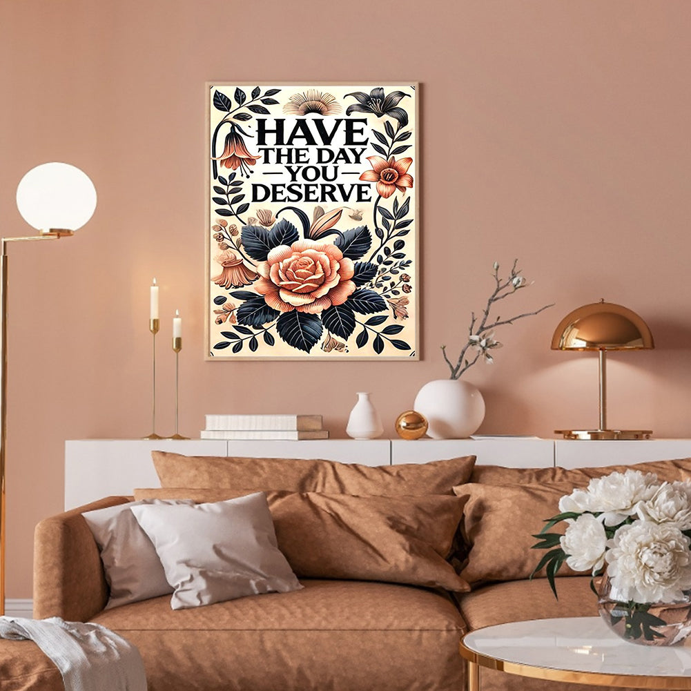 Blooming Flowers - Full Round Drill Diamond Painting 30*40CM