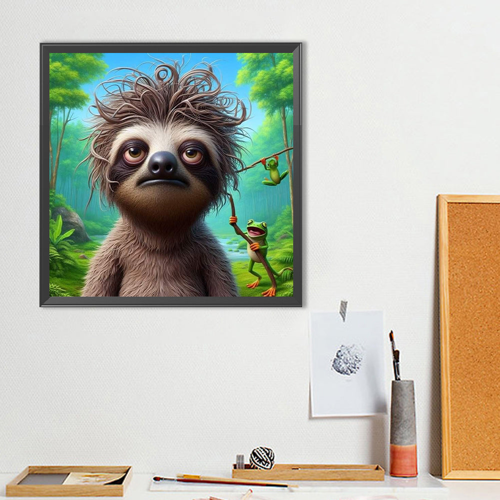 Tired Sloth - Full Round Drill Diamond Painting 30*30CM