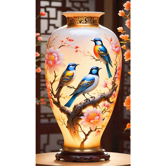 Birds And Vases - Full Square Drill Diamond Painting 40*70CM