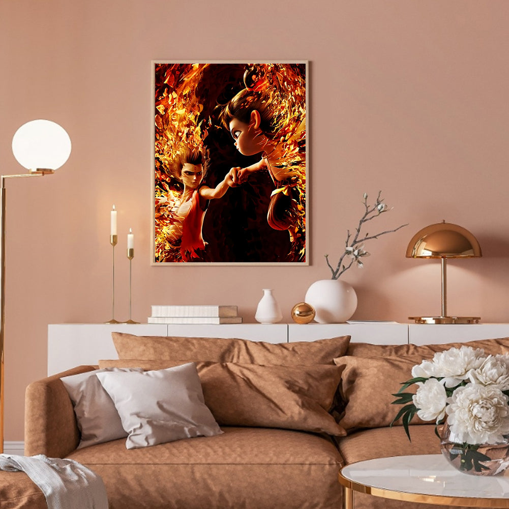 Nezha - Full Round Drill Diamond Painting 30*40CM