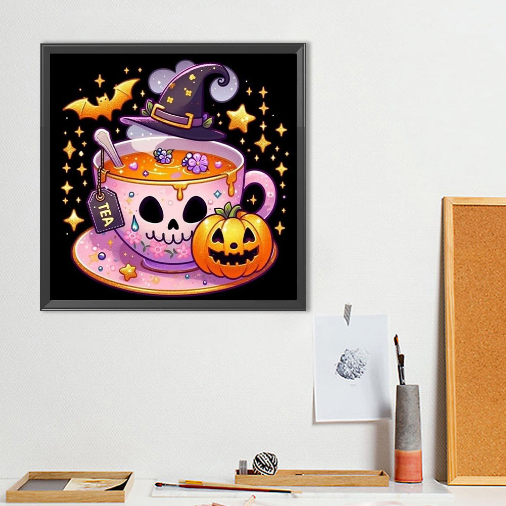 Halloween Magic Tea - Full Round Drill Diamond Painting 40*40CM