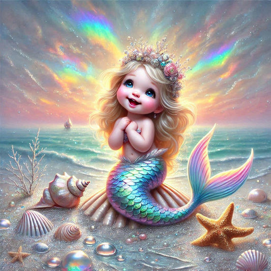 Mermaid - Full Square Drill Diamond Painting 30*30CM