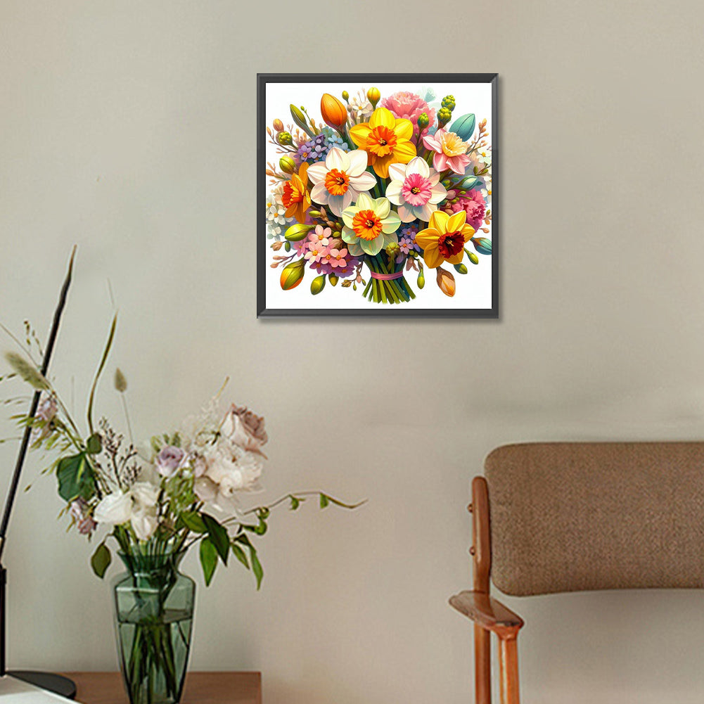 Bouquet - Full Round Drill Diamond Painting 30*30CM