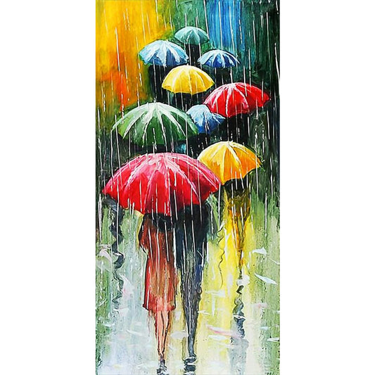 Umbrella Oil Painting - Full Round Drill Diamond Painting 45*85CM