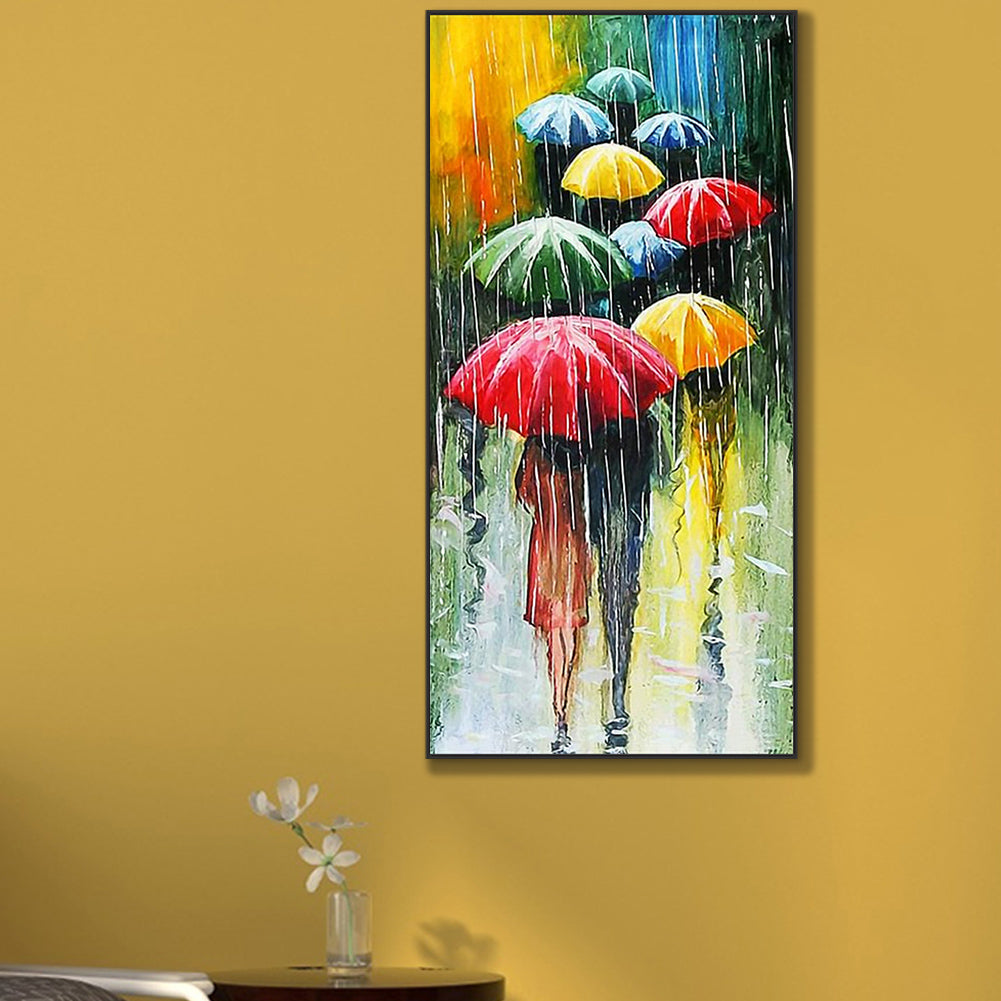 Umbrella Oil Painting - Full Round Drill Diamond Painting 45*85CM