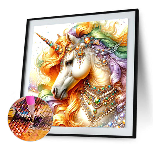 Unicorn - Full Round Drill Diamond Painting 30*30CM