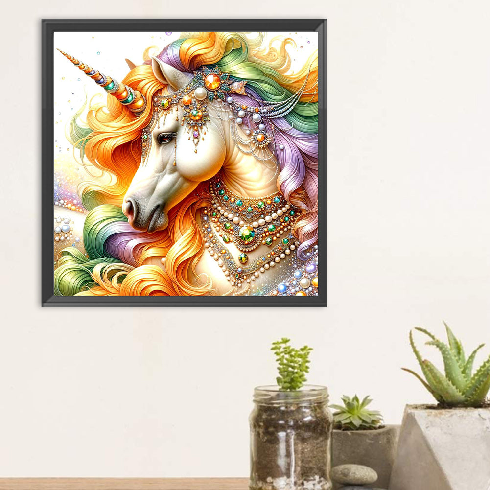 Unicorn - Full Round Drill Diamond Painting 30*30CM