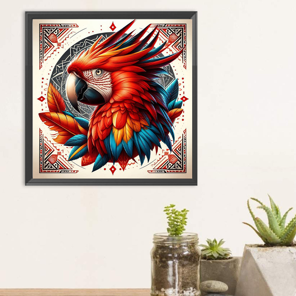 Macaw - Full Round Drill Diamond Painting 30*30CM