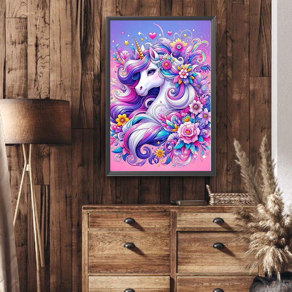 Unicorn - Full Round Drill Diamond Painting 40*60CM