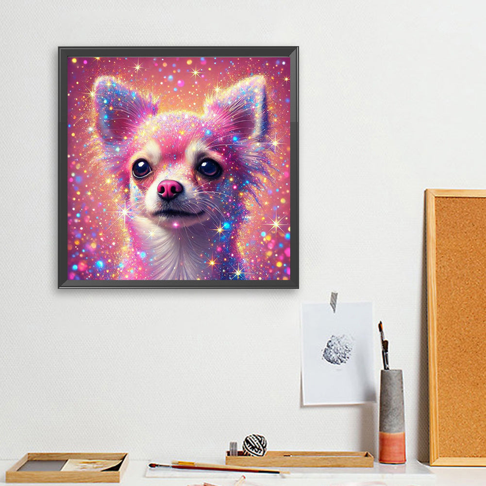 Shining Diamond Chihuahua - Full Square Drill Diamond Painting 40*40CM
