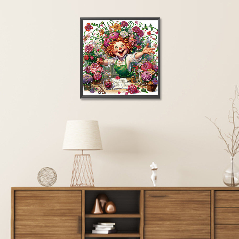 Optimistic Old Lady - Special Shaped Drill Diamond Painting 30*30CM