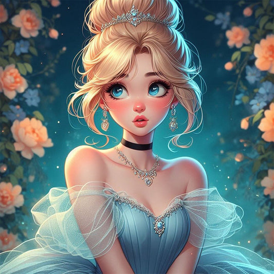 Cinderella - Full AB Round Drill Diamond Painting 40*40CM