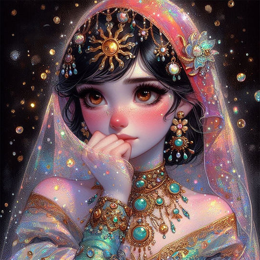 Exotic Girl - Full AB Round Drill Diamond Painting 40*40CM