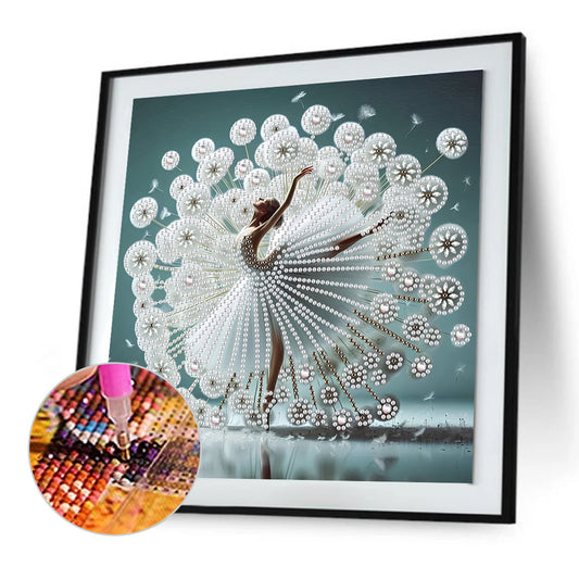 Dancing Girl With Beautiful Skirt - Special Shaped Drill Diamond Painting 30*30CM