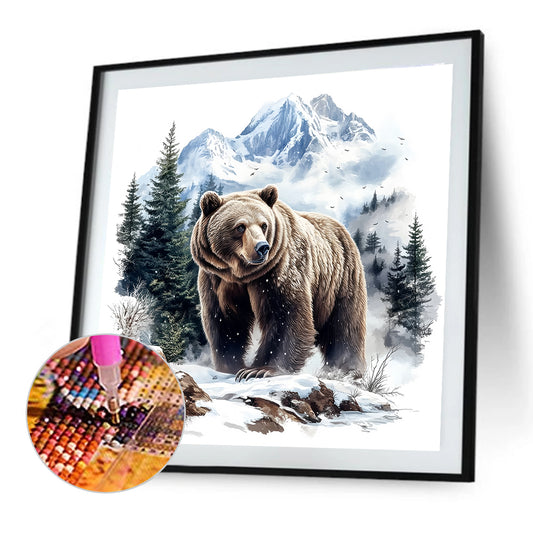 Forest Bear - Full Round Drill Diamond Painting 30*30CM