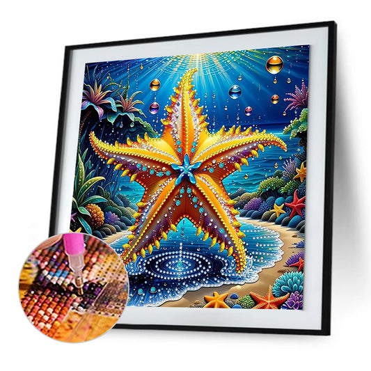 Marine Animals Starfish - Special Shaped Drill Diamond Painting 30*30CM
