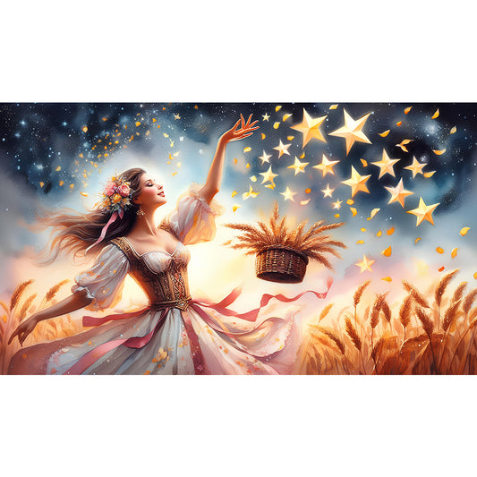 Girl - Full Round Drill Diamond Painting 70*40CM