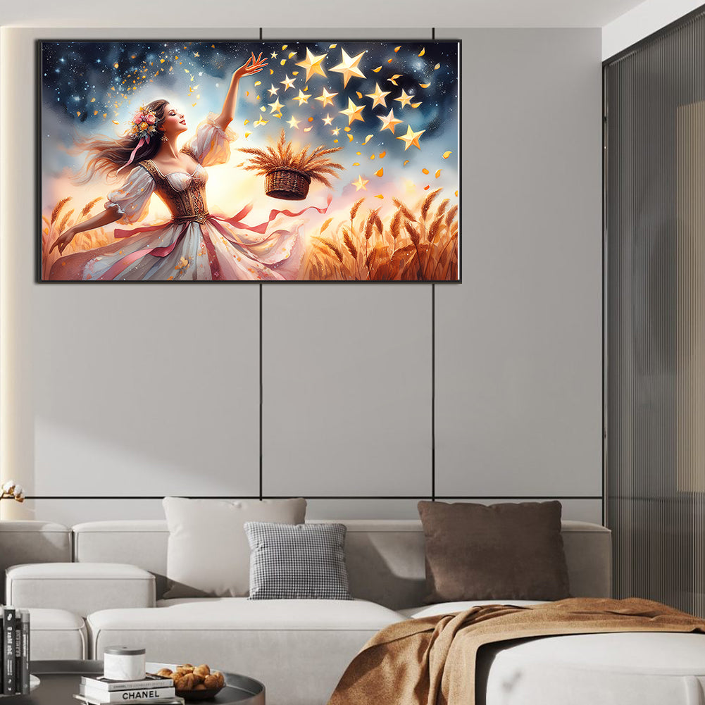 Girl - Full Round Drill Diamond Painting 70*40CM