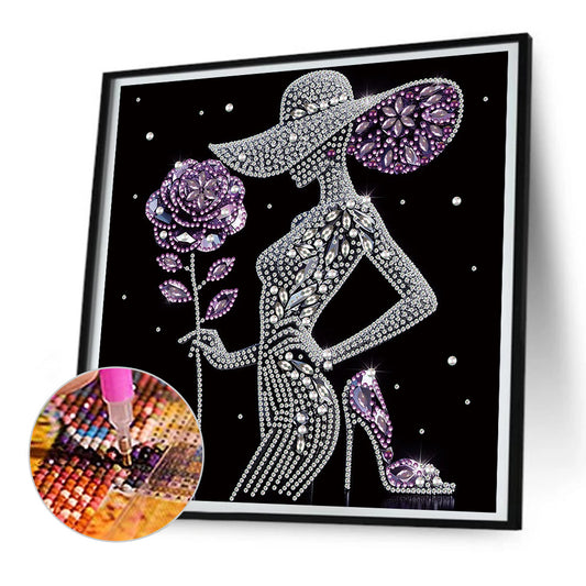 Elegant Lady - Special Shaped Drill Diamond Painting 30*30CM