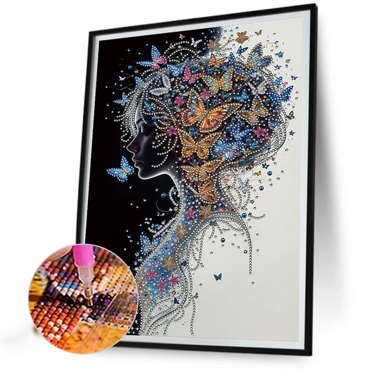 Butterfly Woman - Special Shaped Drill Diamond Painting 30*40CM