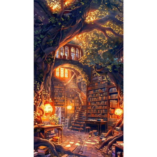 Book House - Full Square Drill Diamond Painting 40*70CM