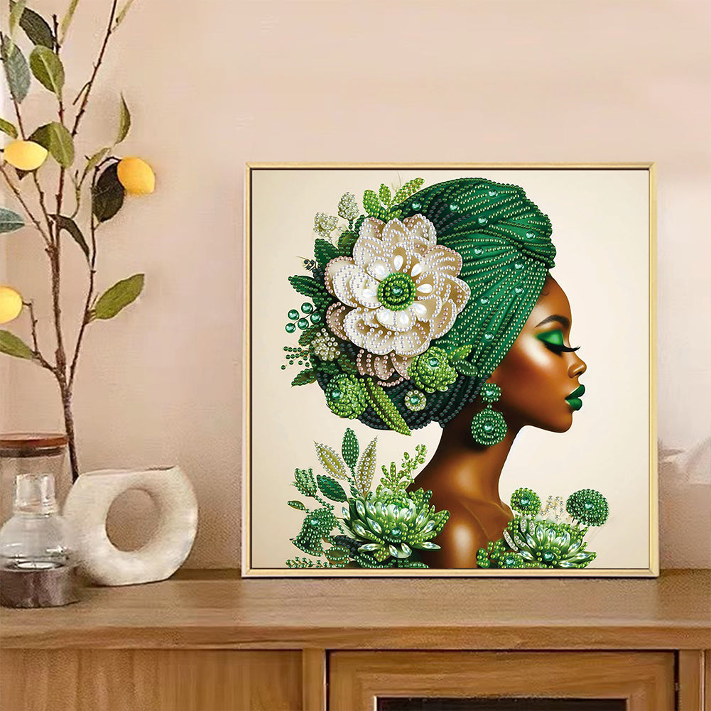 Lady - Special Shaped Drill Diamond Painting 30*30CM