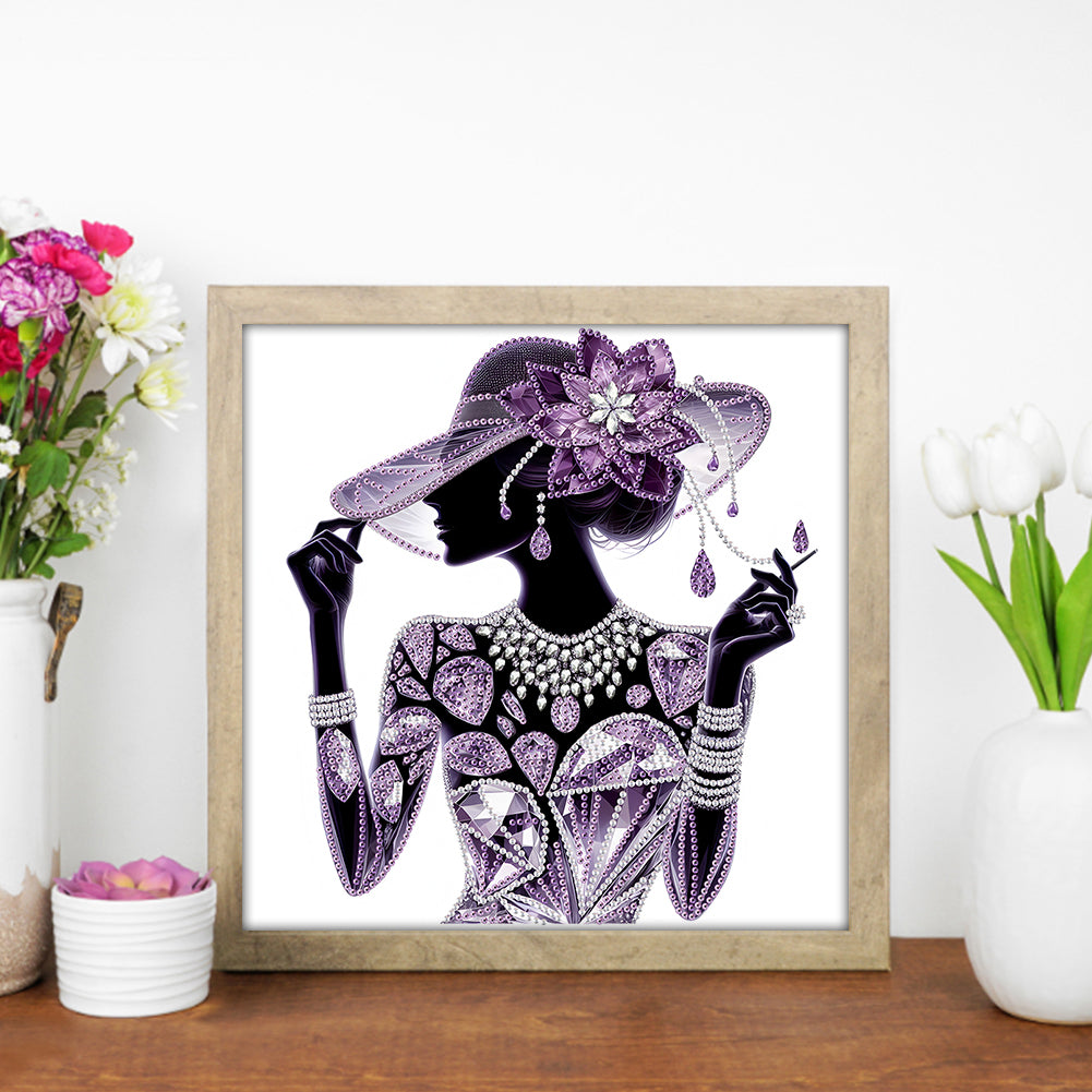 Elegant Lady - Special Shaped Drill Diamond Painting 30*30CM