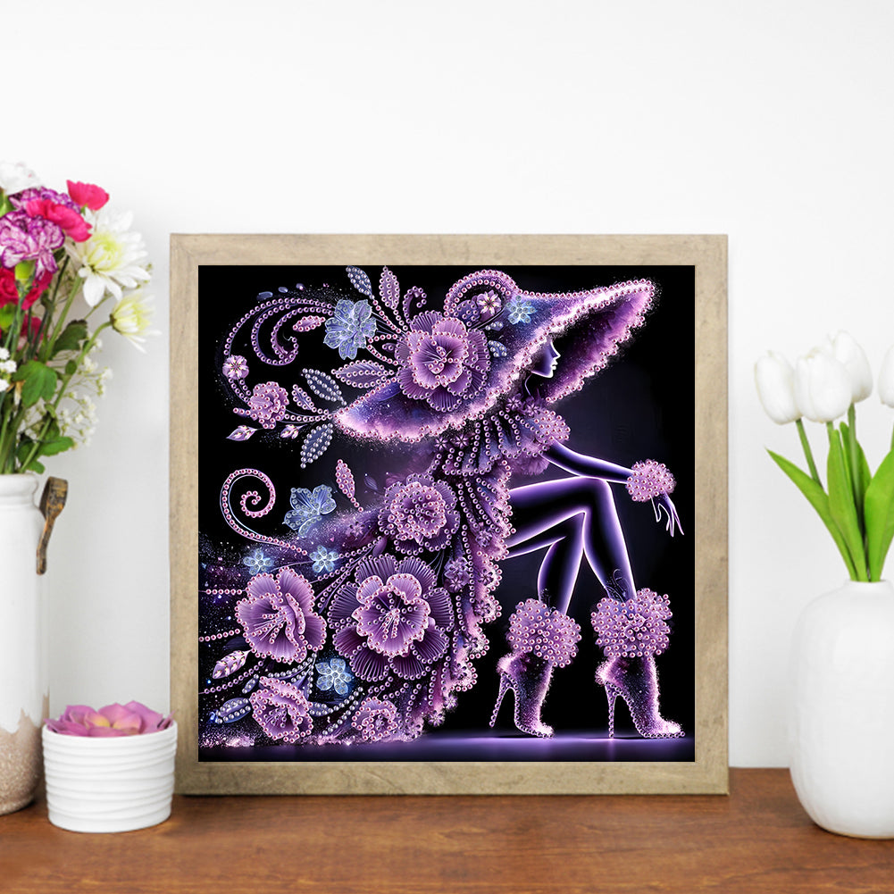 Elegant Lady - Special Shaped Drill Diamond Painting 30*30CM