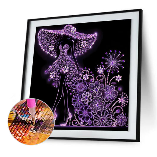 Elegant Lady - Special Shaped Drill Diamond Painting 30*30CM