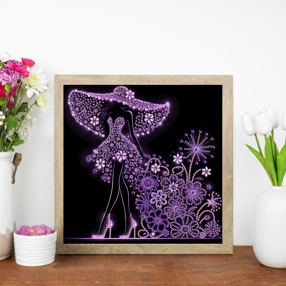 Elegant Lady - Special Shaped Drill Diamond Painting 30*30CM