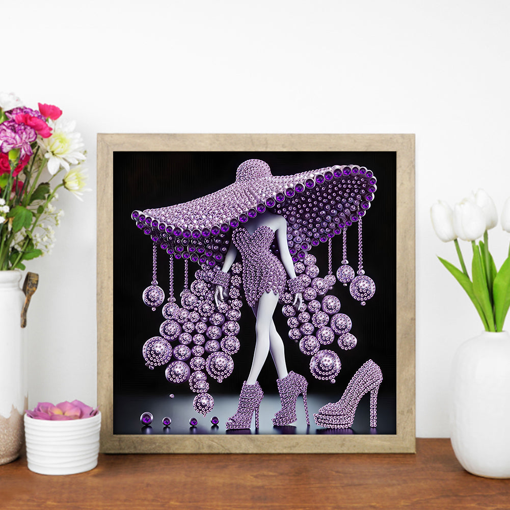 Elegant Lady - Special Shaped Drill Diamond Painting 30*30CM