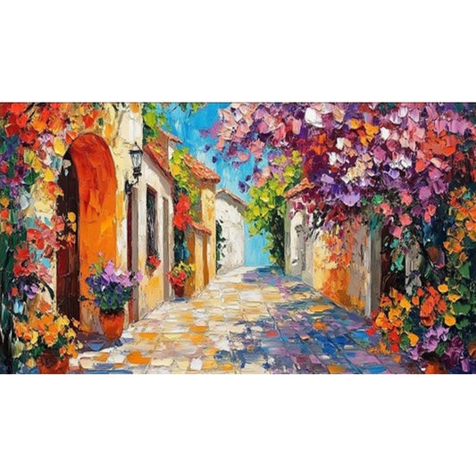 Flowers And Scenery - Full Round Drill Diamond Painting 70*40CM