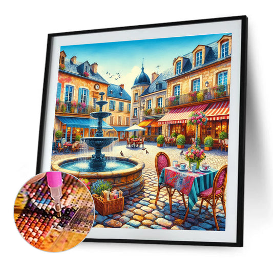 Street Scenery - Full Round Drill Diamond Painting 50*50CM