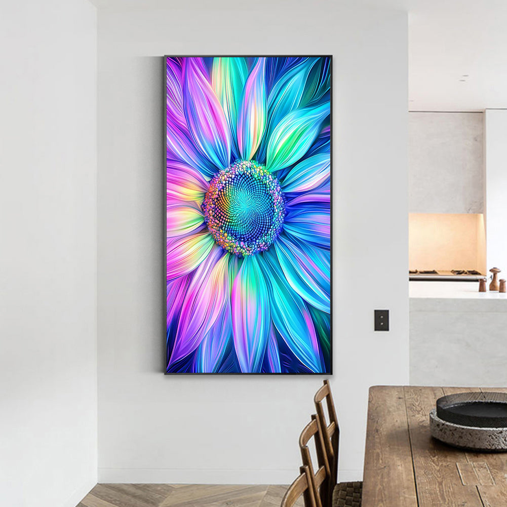 Colored Sunflower - Full Round Drill Diamond Painting 40*70CM