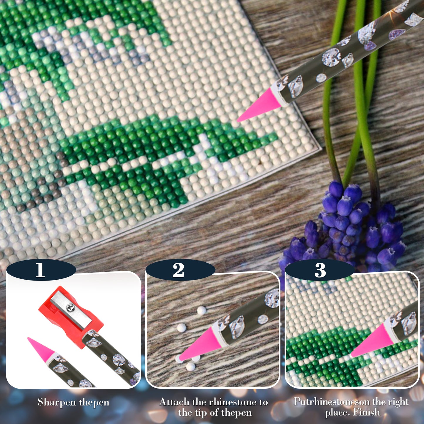 Diamond Painting Pen Self Adhesive Nail Dotting Wax Pen DIY Nail Art Accessories