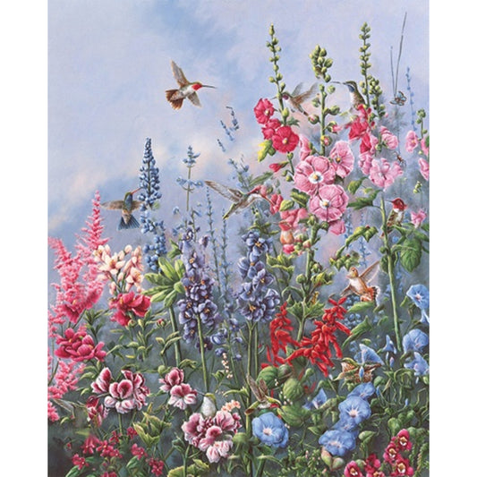 Birds Among Flowers - Full Square Drill Diamond Painting 40*50CM
