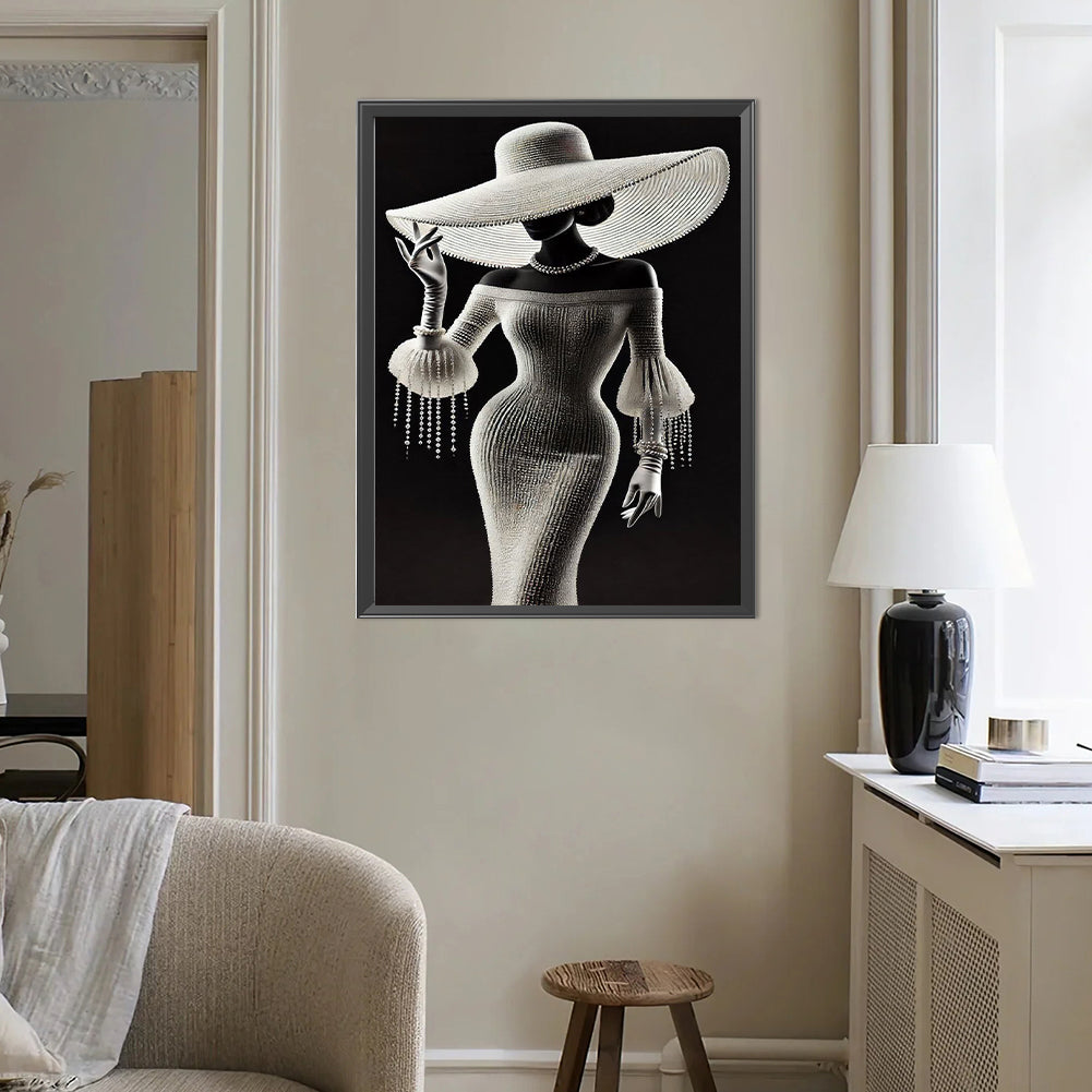 Lady - Full Round Drill Diamond Painting 40*50CM