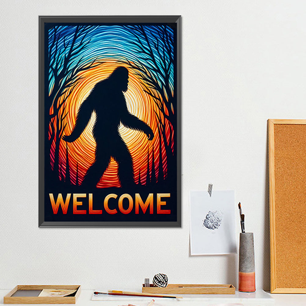 Forest Ape - Full Round Drill Diamond Painting 30*45CM