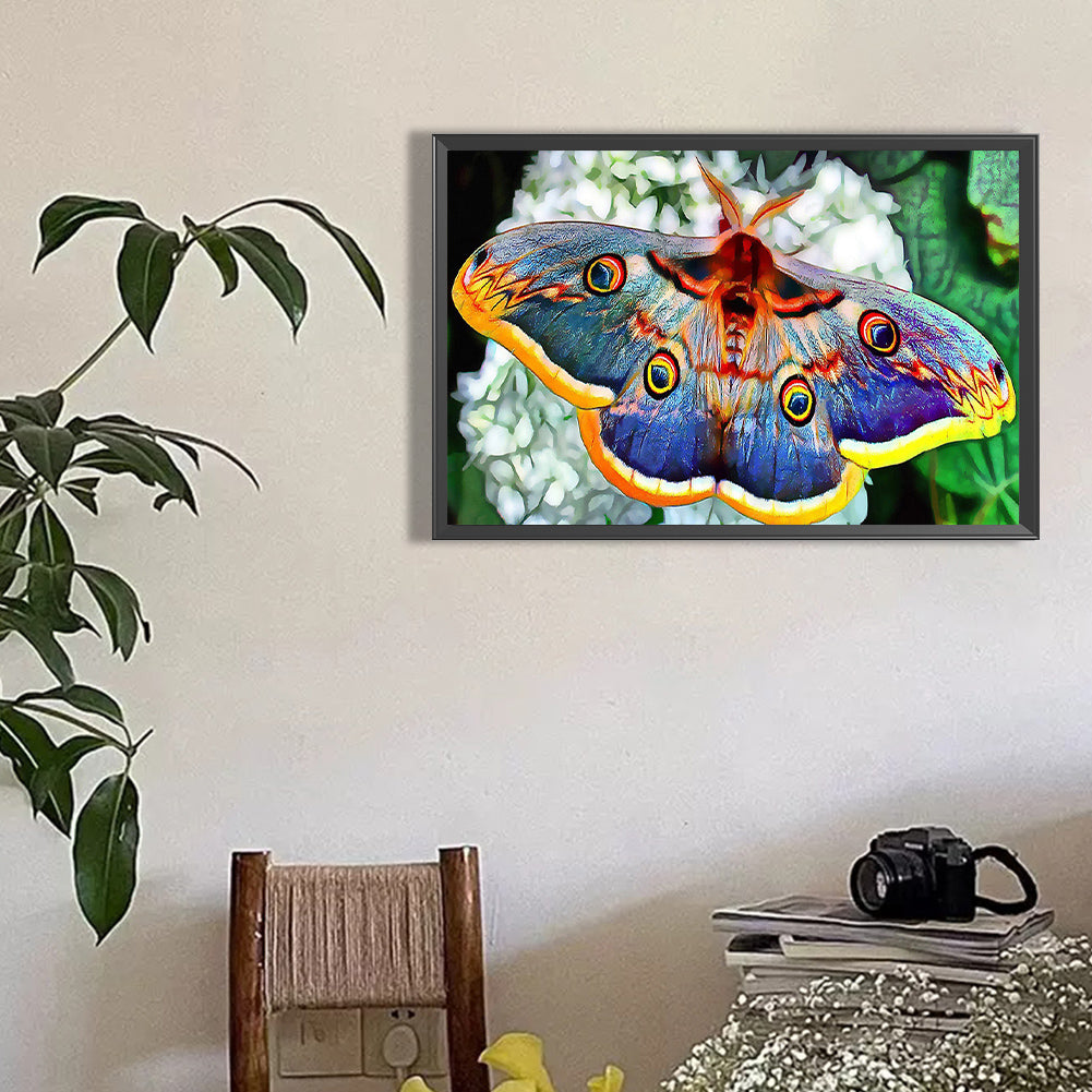 Moth - Full Round Drill Diamond Painting 50*30CM